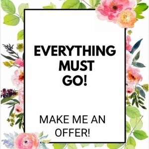 Floral Everything Must Go Sign